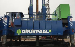 Eerste drukpaal in Arnhem