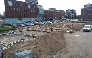 Eerste stort fundering 67 appartementen Weidevenne