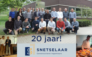 Snetselaar Constructieve Ingenieurs bestaat 20 jaar!