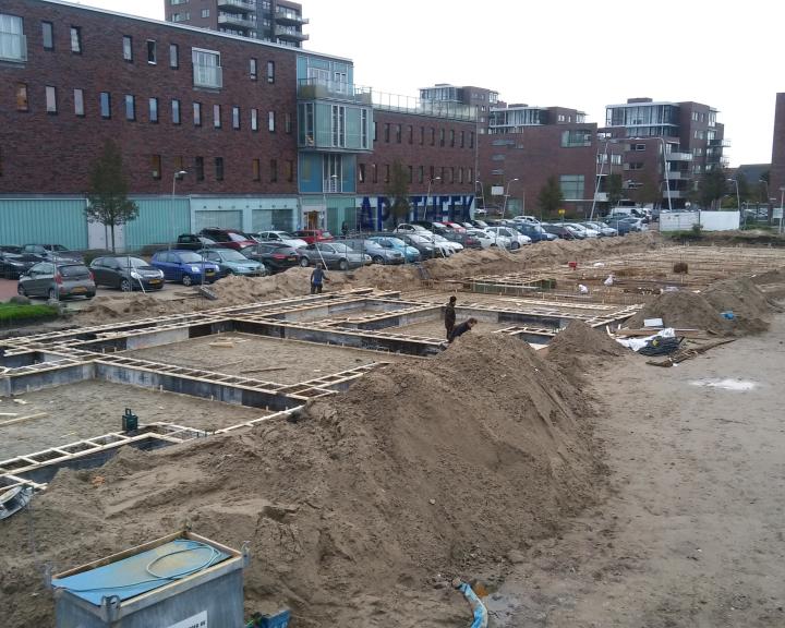 Eerste stort fundering 67 appartementen Weidevenne